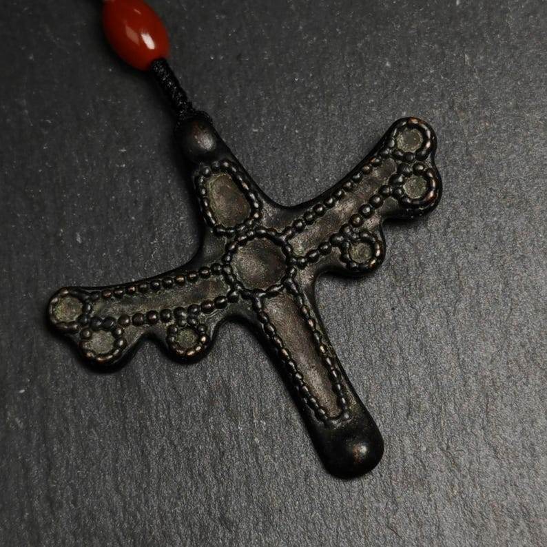 Pendant,Thokcha Protection Charm, 56 - Tibetan Buddhist art, close-up detail