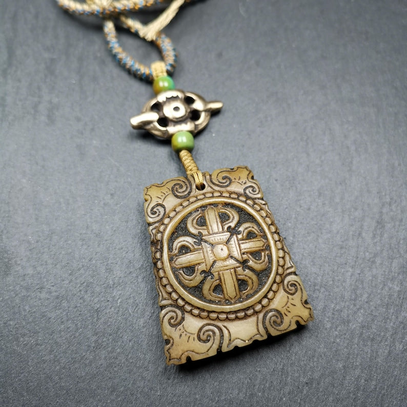 Vajra Mandala Kapala Pendant,Amulet,45mm × 36mm