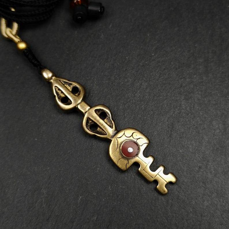 Amulet,The Key of Heart Pendant - Tibetan Buddhist amulet, view 5