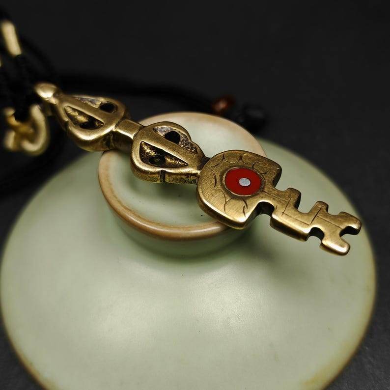 Amulet,The Key of Heart Pendant - Tibetan Buddhist amulet, view 4