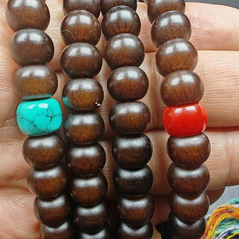 Prayer Beads,9.6mm Bodhi Root Bead Mala - Tibetan Buddhist mala beads, view 5