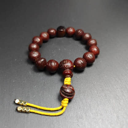 Bodhi Seed Beads Wrist Mala - 14mm - Tibetan Buddhist mala beads, view 4
