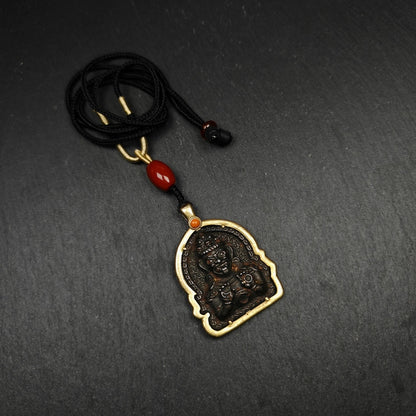 Drashi Lhamo Amulet,Gandhanra Vintage Tibetan Buddhist Pendant,Zashi Lhamo,Buddhist Protective Charm,Spiritual Gift,52×36mm