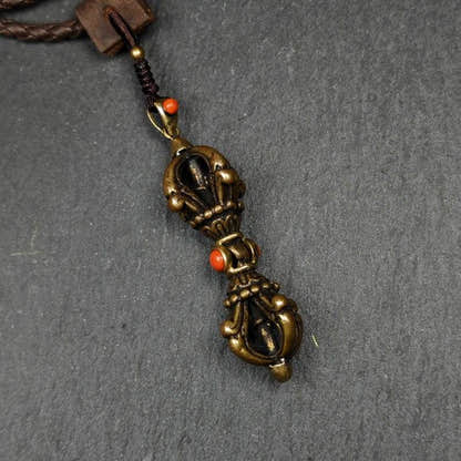 Vajra Dorje Amulet - 2.0 Inches - Tibetan Buddhist amulet, view 5