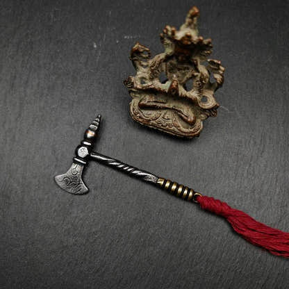Tibetan Kartika and Ax of the Dakinis - Tibetan Buddhist art, close-up detail