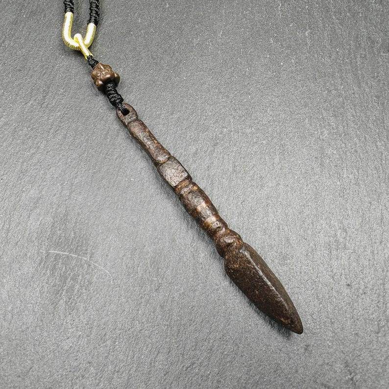Old Phurba Amulet - Tibetan Ritual Kila Pendant - Tibetan Buddhist amulet, view 6