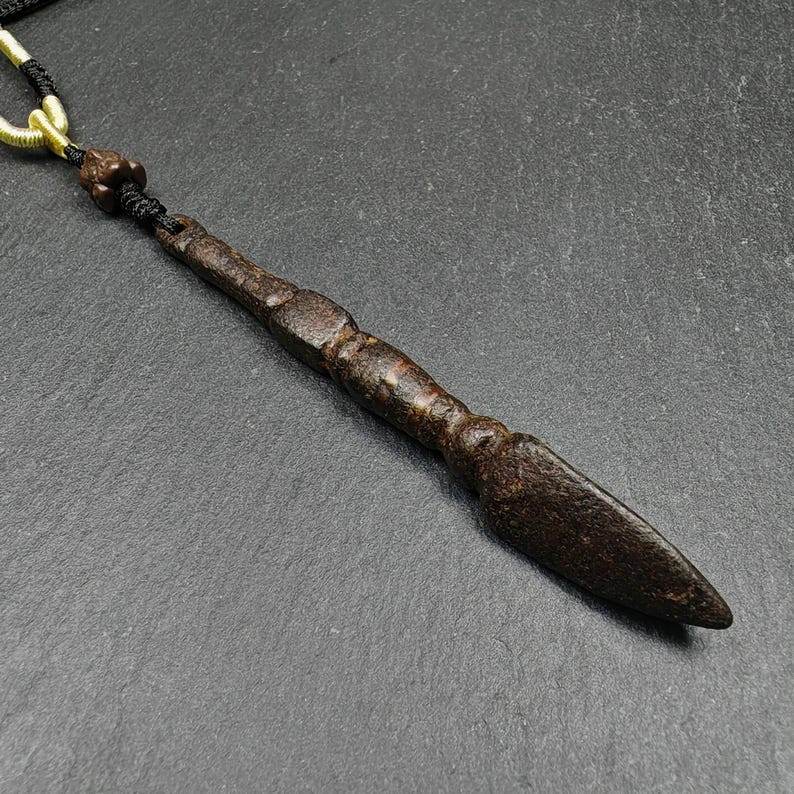 Old Phurba Amulet - Tibetan Ritual Kila Pendant - Tibetan Buddhist amulet, view 7