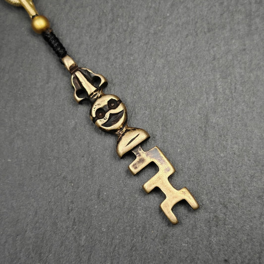 Tibetan Amulet,The Key of Heart Pendant,Lima Brass