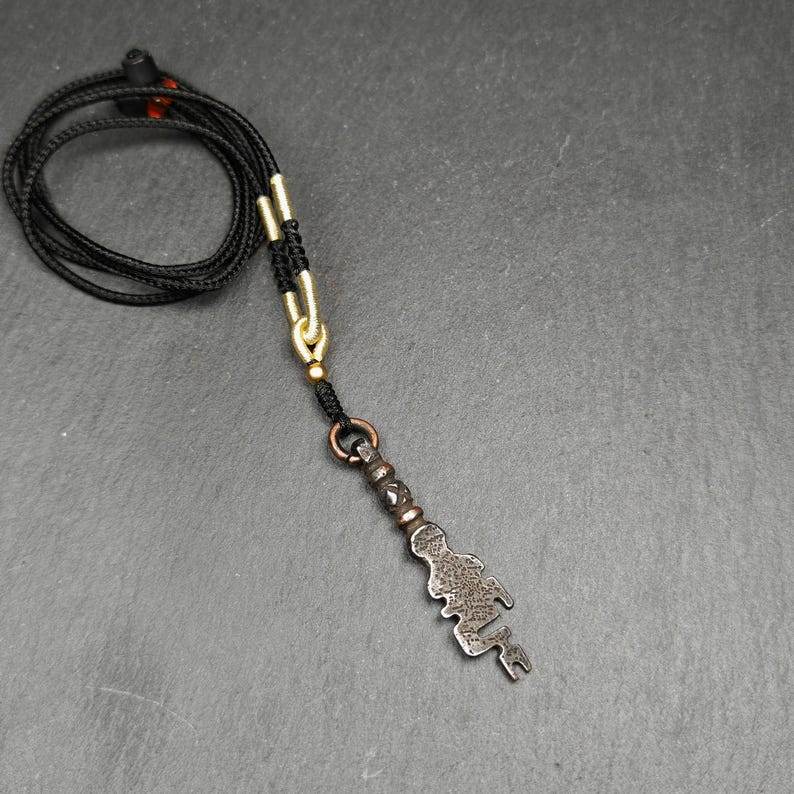 Amulet,The Key of Heart Pendant,Lucky Charm - Tibetan Buddhist amulet, detailed view