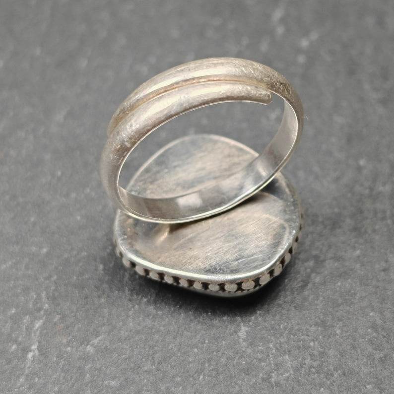 Tibetan Silver Ring - Tibetan Buddhist art, view 7