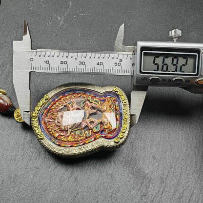 Tibetan Gau Ghau Shrine,Citipati Skull Lords Amulet - Tibetan Buddhist amulet, view 9