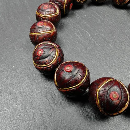 Tibetan Wrist Mala,Old Bodhi Beads Bracelet - Tibetan Buddhist mala beads, view 6
