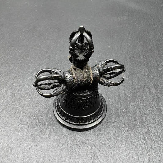 Vajra and Bell Set,Tibetan Tantric Buddhism Ritual Implement - Tibetan Buddhist vajra, front view