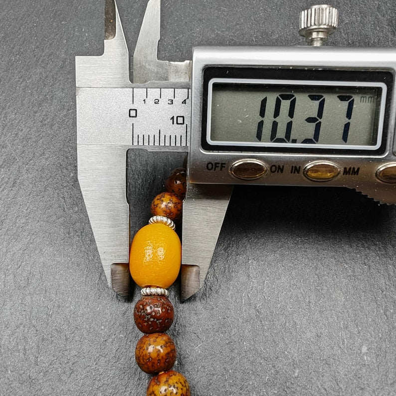 Wrist Mala - 7.5mm Old Lotus Seed Beads