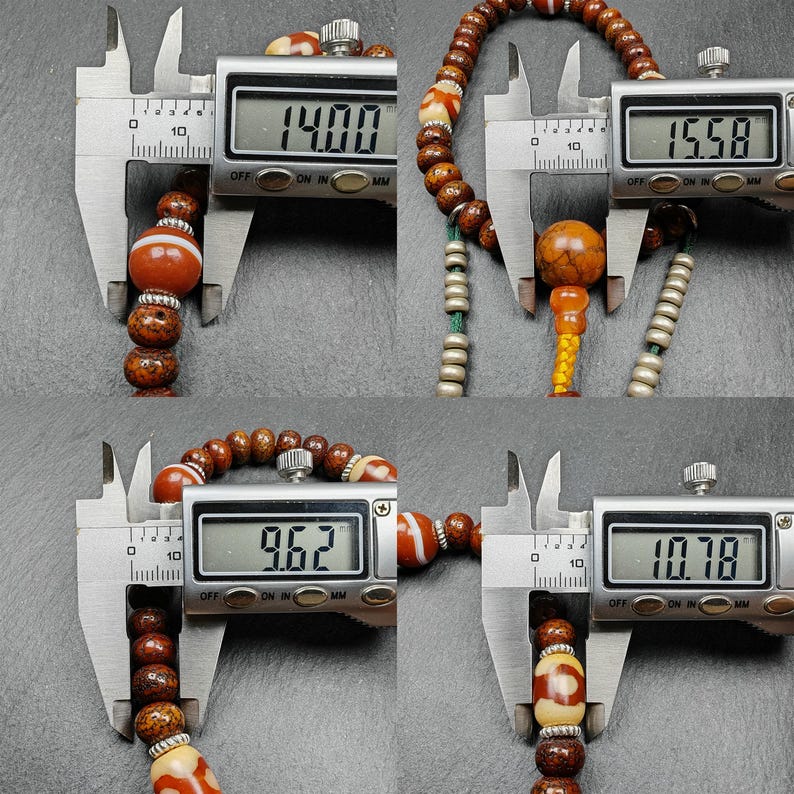 Wrist Mala - 10mm Old Lotus Seed Beads Bracelet