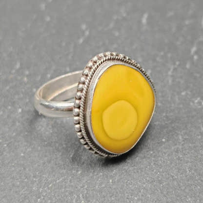 Tibetan Silver Ring - Tibetan Buddhist art, view 5