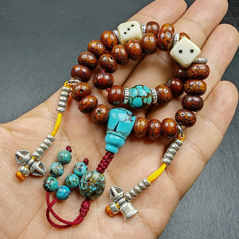 10mm Old Lotus Seed Wrist Mala