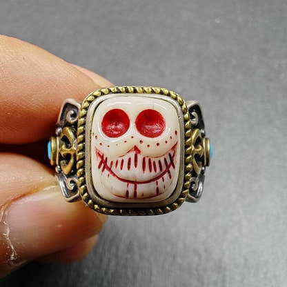 Silver Ring - Tibetan Buddhist art, view 4