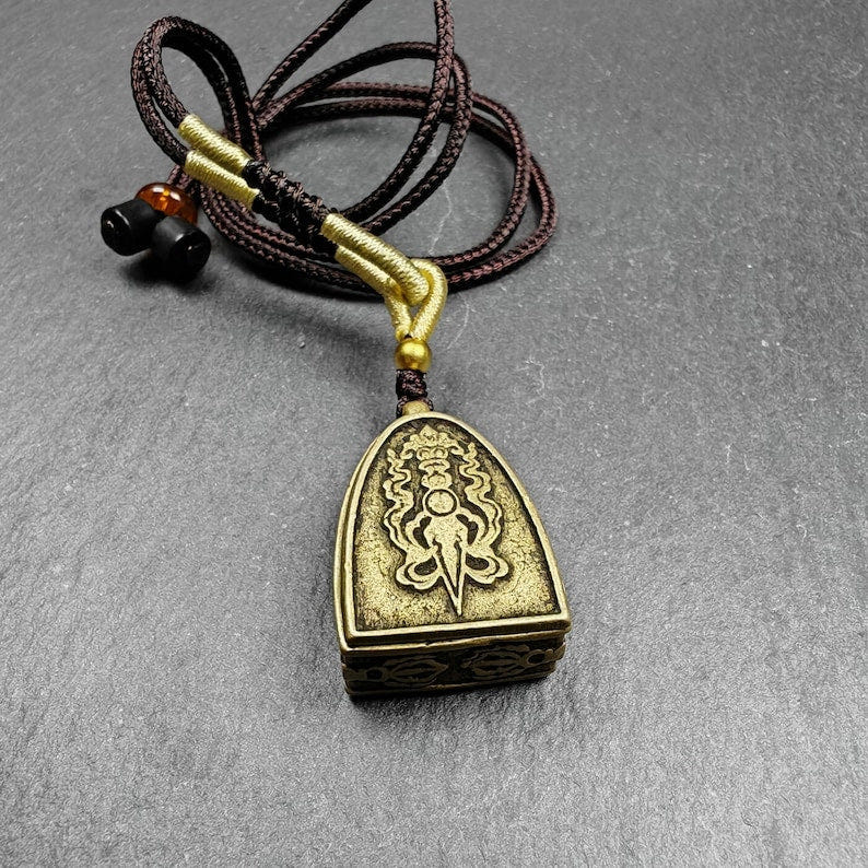 Handmade Gau Ghau Shrine, Mini Altar Amulet Pendant - Tibetan Buddhist amulet, view 6