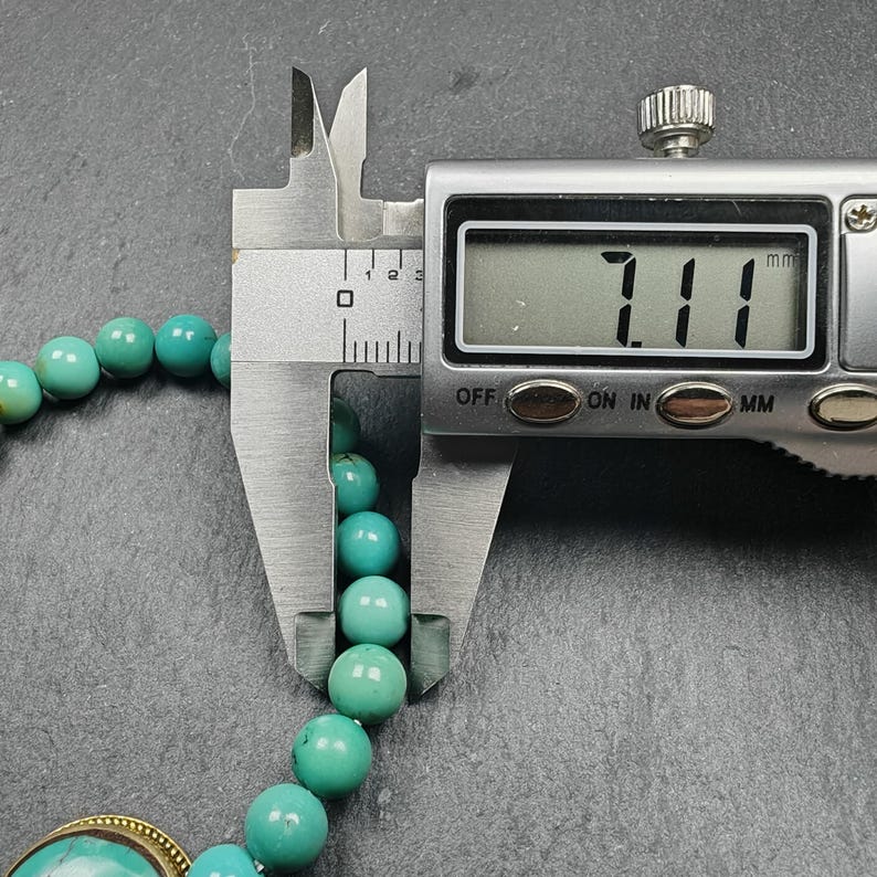 7mm TURQUOISE Gemstones TIBETAN BRACELET