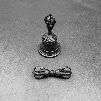 Vajra and Bell Set,Tibetan Tantric Buddhism Ritual Implement