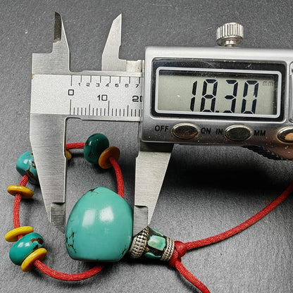 Tibetan Turquoise Guru Bead + Spacer Beads Set