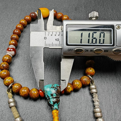 Wrist Mala - 7.5mm Old Lotus Seed Beads