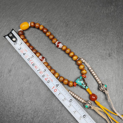 Wrist Mala - 7.5mm Old Lotus Seed Beads