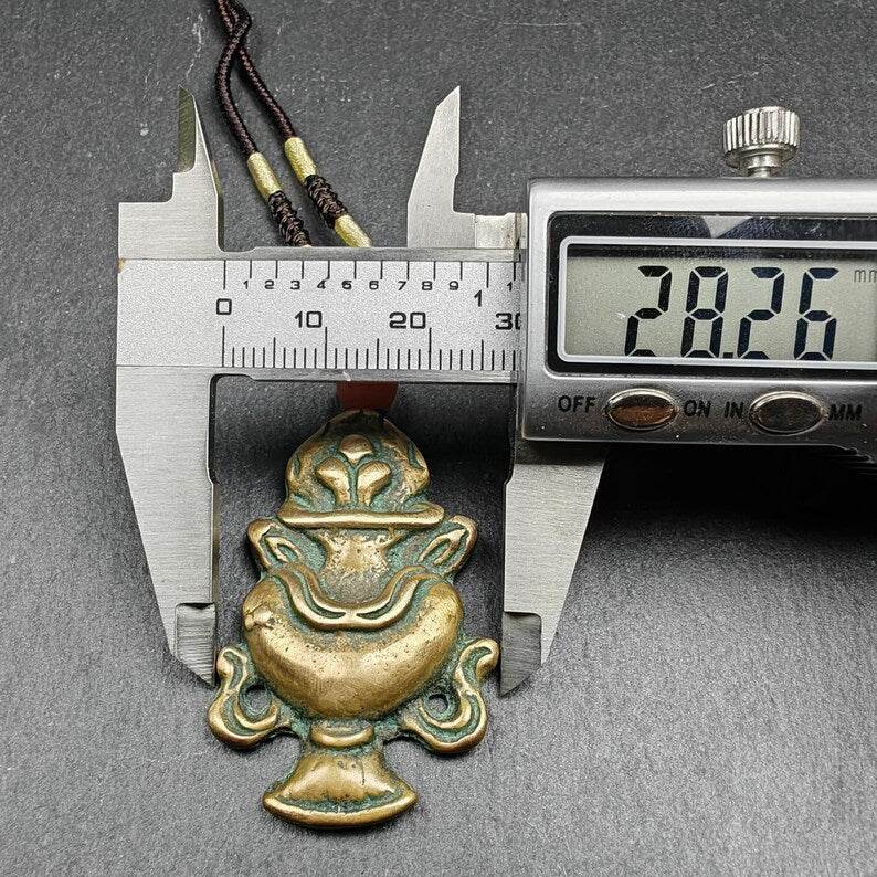 Lima Brass Amulet,Treasure Vase Badge - Gandhanra-ART