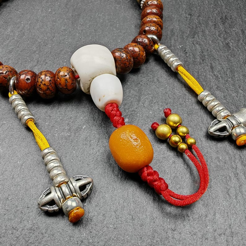 10mm Old Lotus Seed Beads Wrist Mala