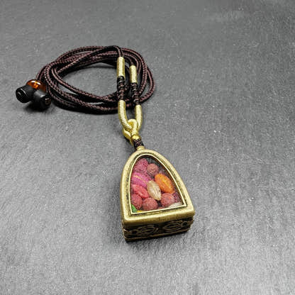 Handmade Gau Ghau Shrine, Mini Altar Amulet Pendant - Tibetan Buddhist amulet, view 4