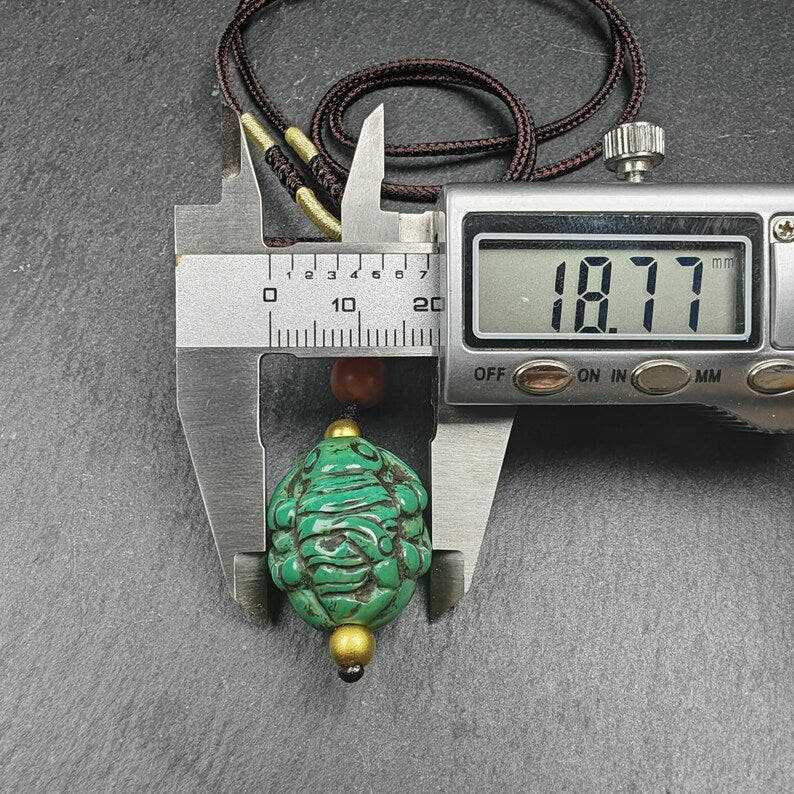 Old Turquoise Tibetan Scorpion Amulet, 23 - Tibetan Buddhist amulet, view 8