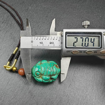 Old Turquoise Tibetan Scorpion Amulet, 27 - Tibetan Buddhist amulet, view 8