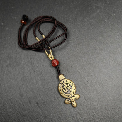 Tibetan Buddhism Amulet - Vajra Pendant with OM Symbol