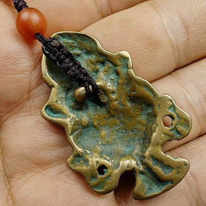 Lima Brass Amulet,Treasure Vase Badge - Gandhanra-ART