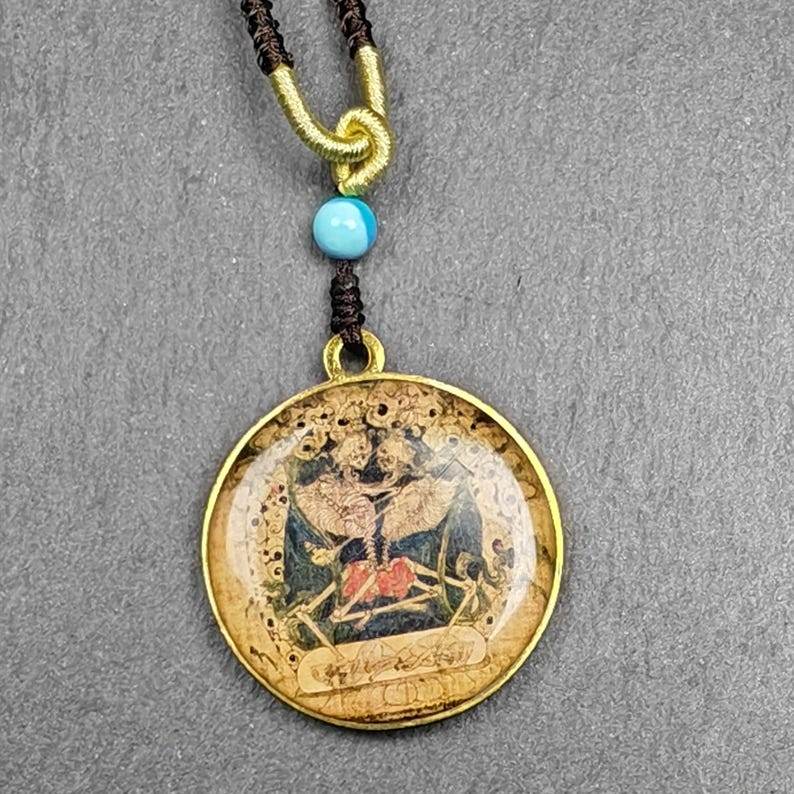 Double Sided Citipati Skull Pendant - Gandhanra-ART
