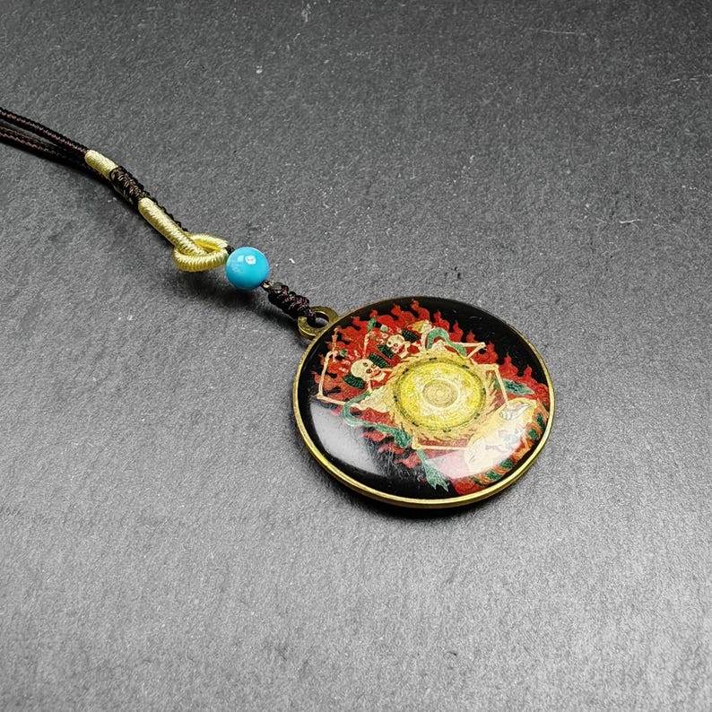 Double Sided Citipati Skull Pendant - Gandhanra-ART