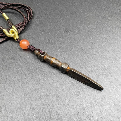 Old Tibetan Phurba Amulet,Kila - Dorje Phurba,40 Years Old - Tibetan Buddhist amulet, view 6