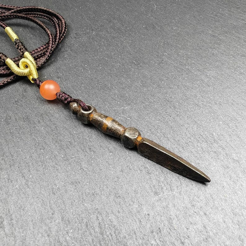 Old Tibetan Phurba Amulet,Kila - Dorje Phurba,40 Years Old - Tibetan Buddhist amulet, view 6