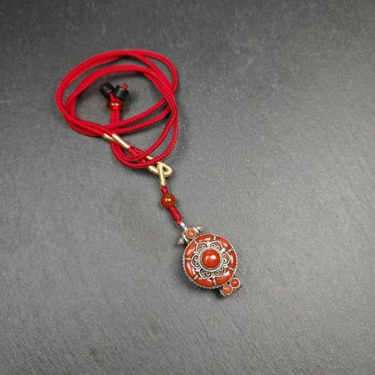Coral and Silver Gau Ghau Shrine
