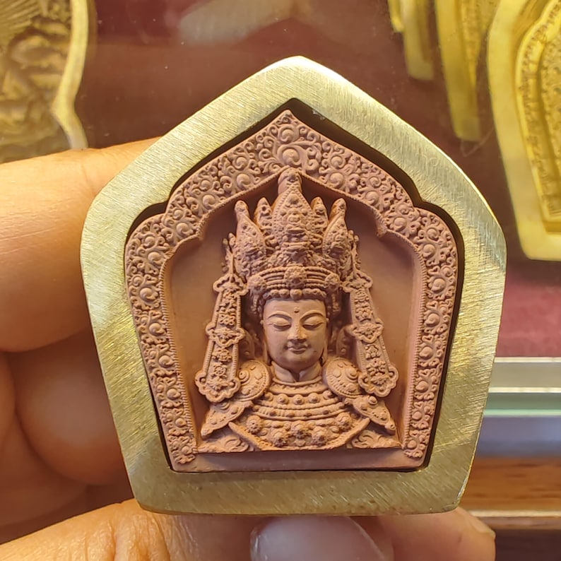 Jowo Shakyamuni Tsa Tsa Mold - Tibetan tsa tsa mold, front view
