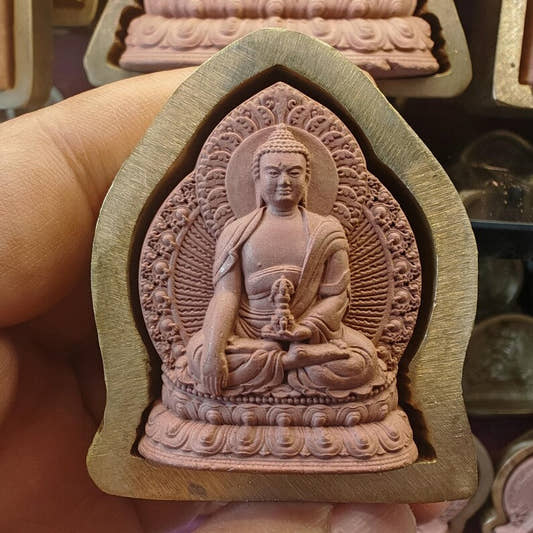 Akshobhya Tsa Tsa Mold - Tibetan tsa tsa mold, front view