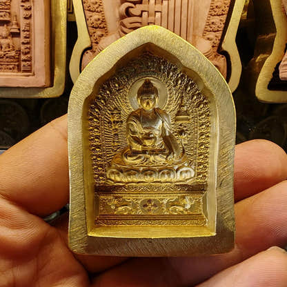 Bhaishajyaguru Enthroned Tsa Tsa Mold Tibetan Medicine Buddha Statue Mould 5cm - Tibetan tsa tsa mold, detailed view