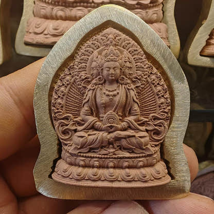 Vairocana Buddha Tsa Tsa Mold - Tibetan tsa tsa mold, front view