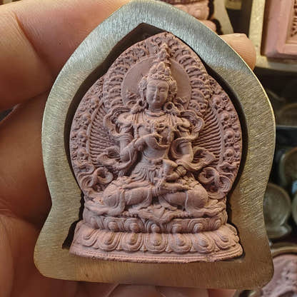 Vajrasattva Tsa Tsa Mold - Tibetan tsa tsa mold, front view