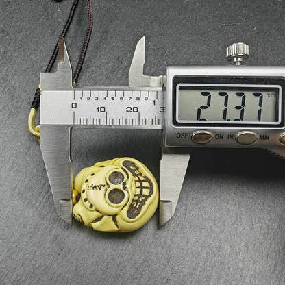 Tibetan Amulet,Citipati Skull Pendant,Made of Celluloid - Tibetan Buddhist amulet, view 9