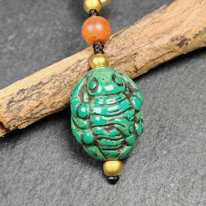 Old Turquoise Tibetan Scorpion Amulet, 23 - Tibetan Buddhist amulet, view 6