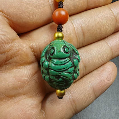 Old Turquoise Tibetan Scorpion Amulet, 23 - Tibetan Buddhist amulet, view 7