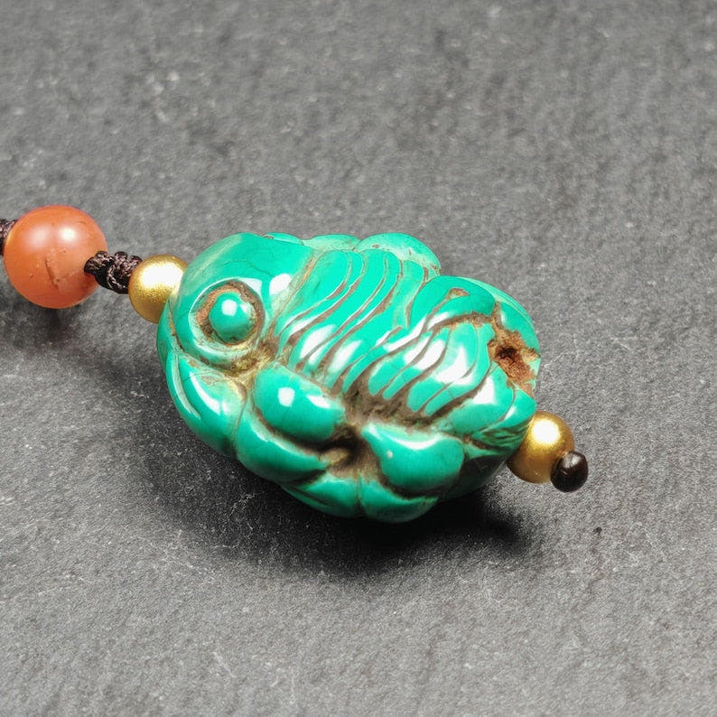 Old Turquoise Tibetan Scorpion Amulet, 27 - Tibetan Buddhist amulet, view 5