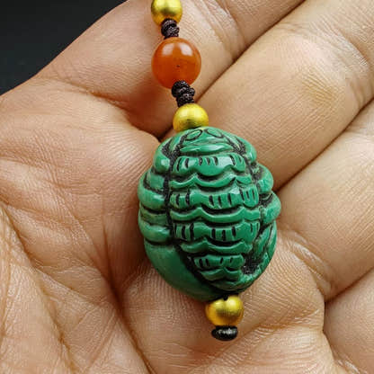Old Turquoise Tibetan Scorpion Amulet,21 - Tibetan Buddhist amulet, view 7